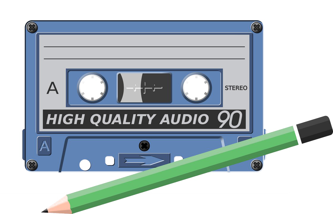 Audio Cassette Png Transparent Image (white, lavender, silver, gray)