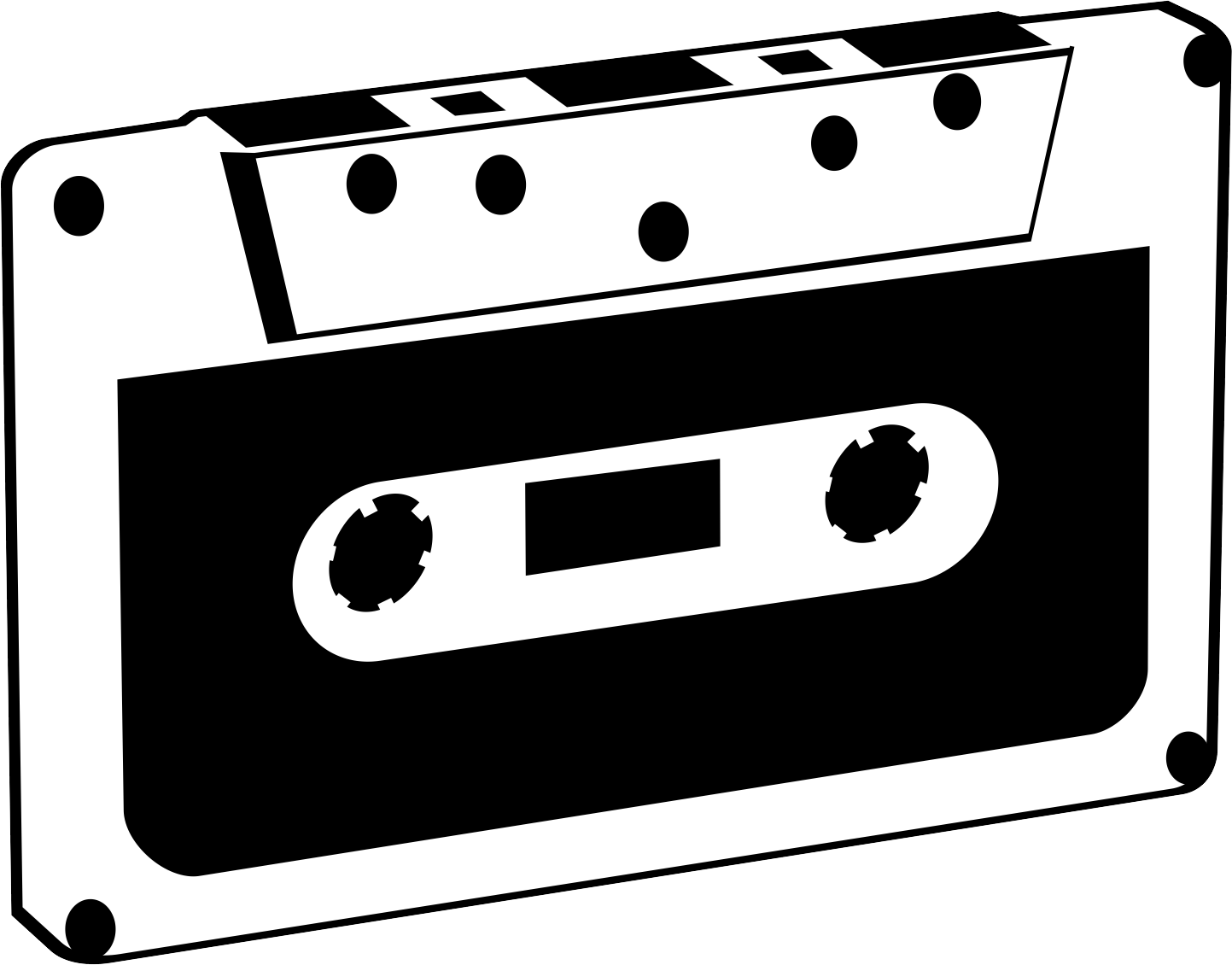 Audio Cassette Png Transparent Picture (white, black, gray, silver)