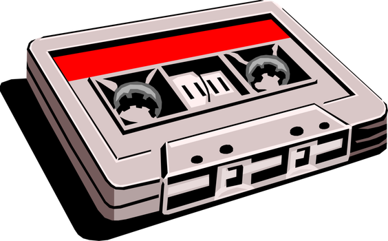 Audio Tape Png Isolated Image (black, red, silver)