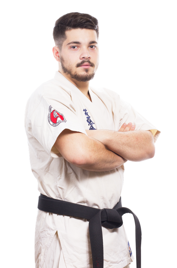 Judo Karate Male Fighter Transparent Background (white, beige, black)