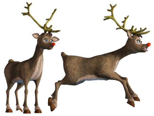 Rudolph Png Free Download (black, maroon)