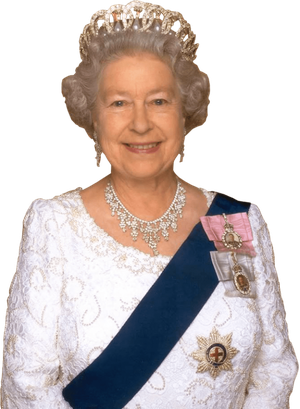 Queen Elizabeth Png Pic (navy, black, white)