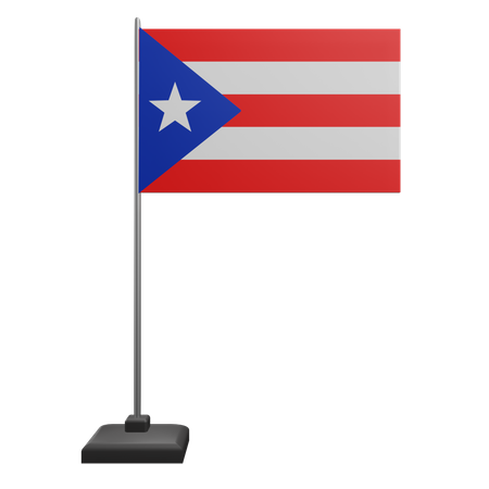 Puerto Rico Flag Transparent (black, silver)