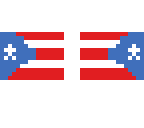 Puerto Rico Flag (gray, white, black, red, pink)