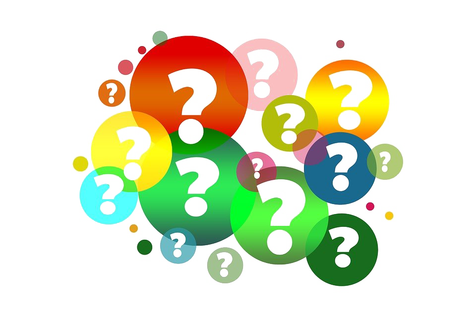 Question Mark Png Photo (teal, white, green, red, pink)