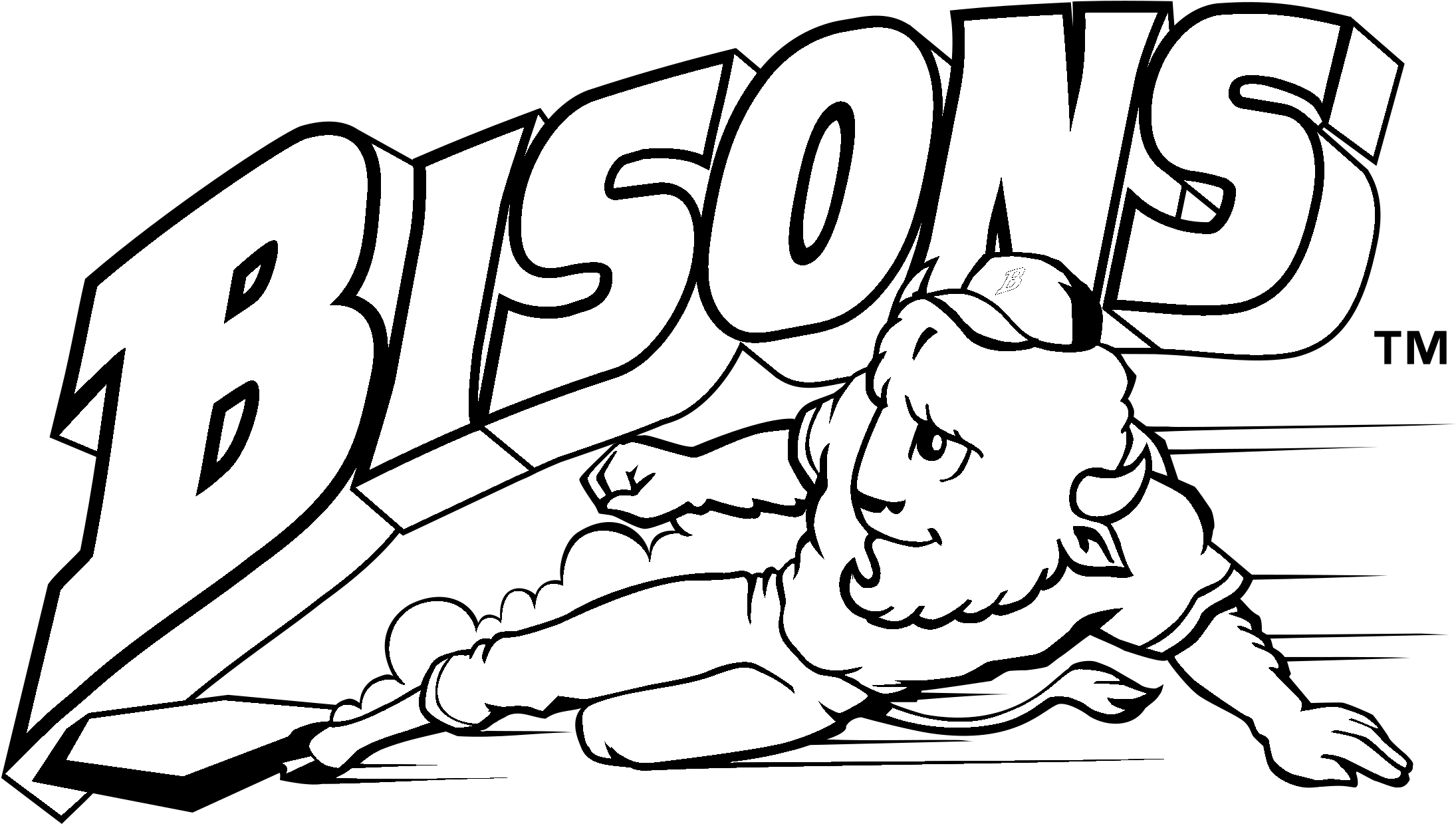 Buffalo Bisons Png File (white, black, gray)