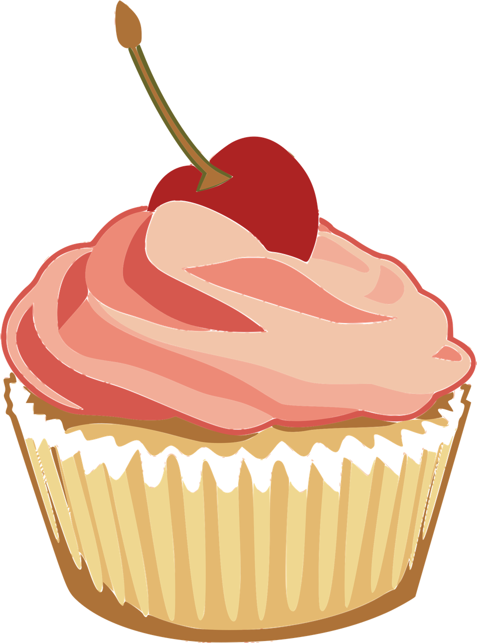 Muffin Png Isolated Pic (maroon, pink, chocolate, black, salmon)