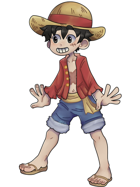 Luffy Png Transparent Picture (silver, pink, black)