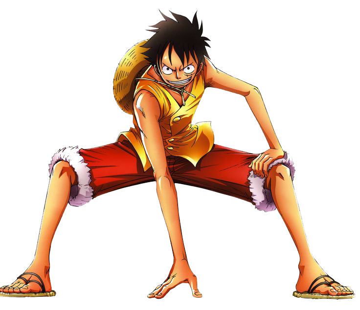 Luffy Transparent Png (red, white, black)