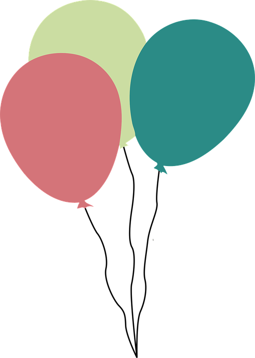 Luftballon Png Clipart (silver, black, teal, salmon)