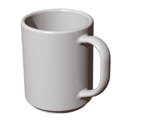 Mug Transparent Background (silver, black)