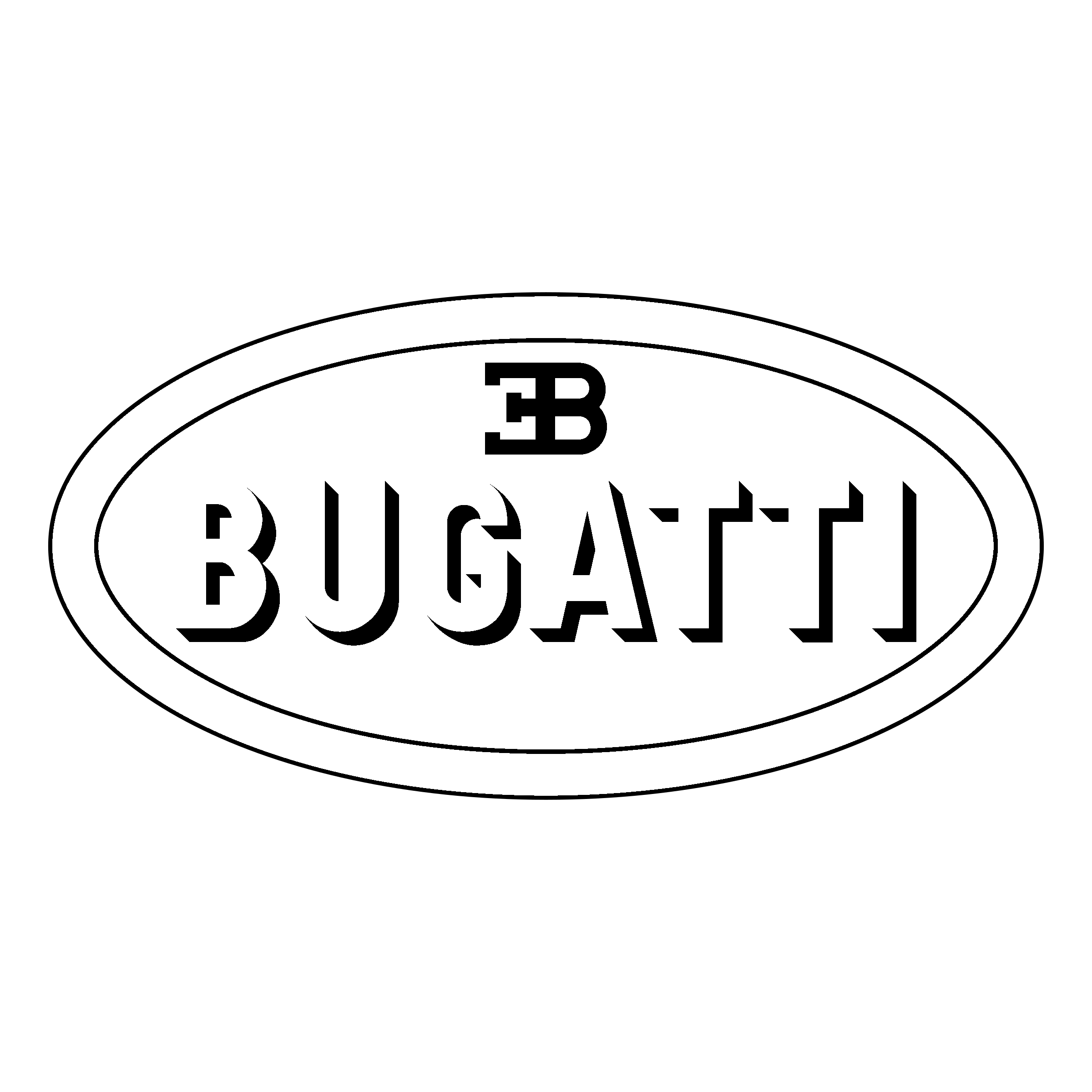 Bugatti Logo Png Photo (white, lavender, black, silver)