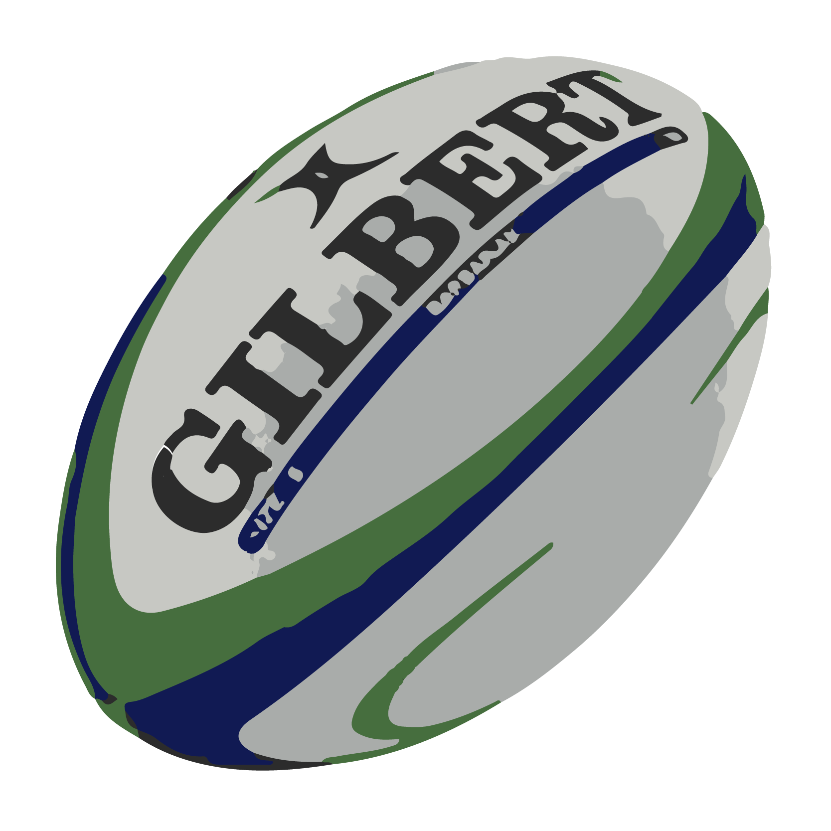 Rugby Ball Png Isolated File (silver, navy, olive, black)