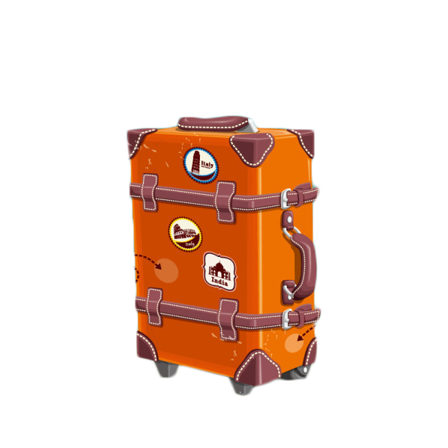 Luggage Png Background Image (white, chocolate)