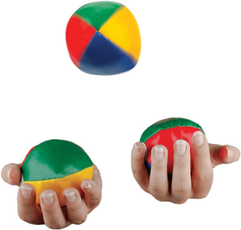 Juggling Ball Png File (navy, black, gold, green, red)