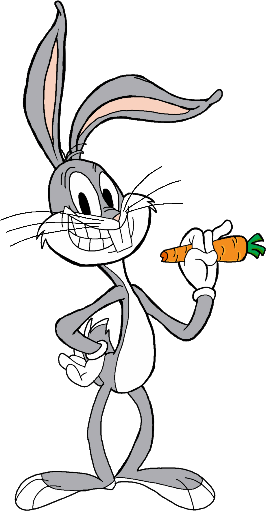 Bugs Bunny Cartoon Png Transparent Image (white, black, silver)