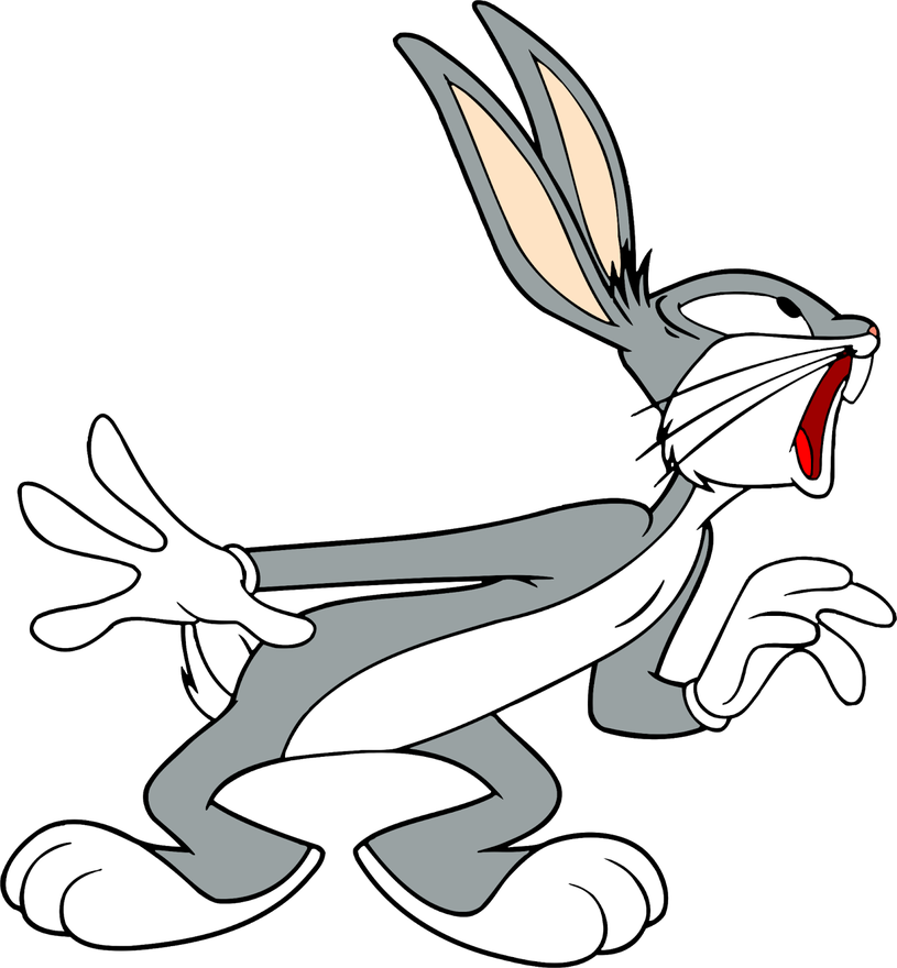 Bugs Bunny No Png Isolated Image (white, black, silver, beige, gray)