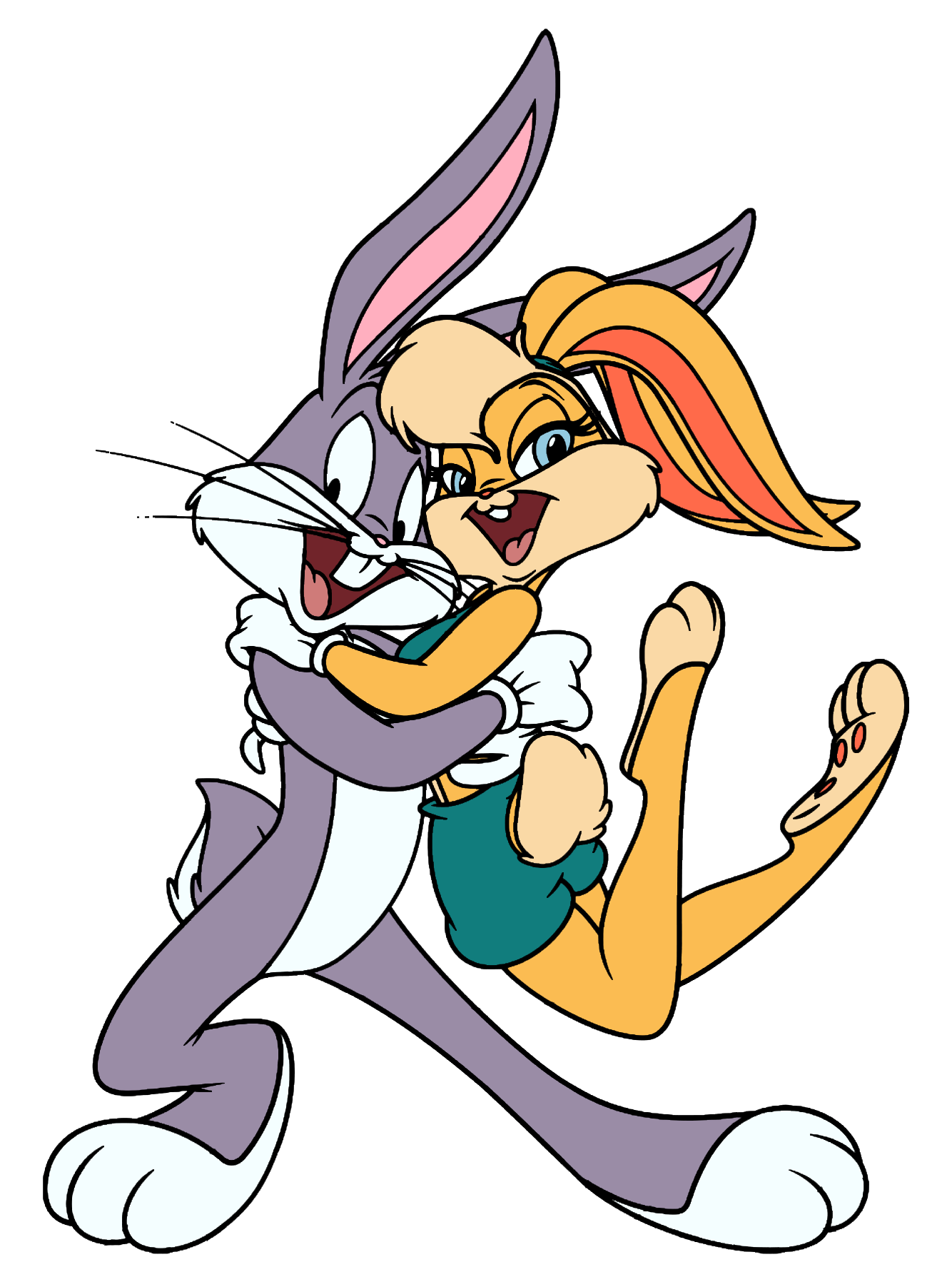 Bugs Bunny No Png Isolated Photo (teal, white, pink, salmon, gray)