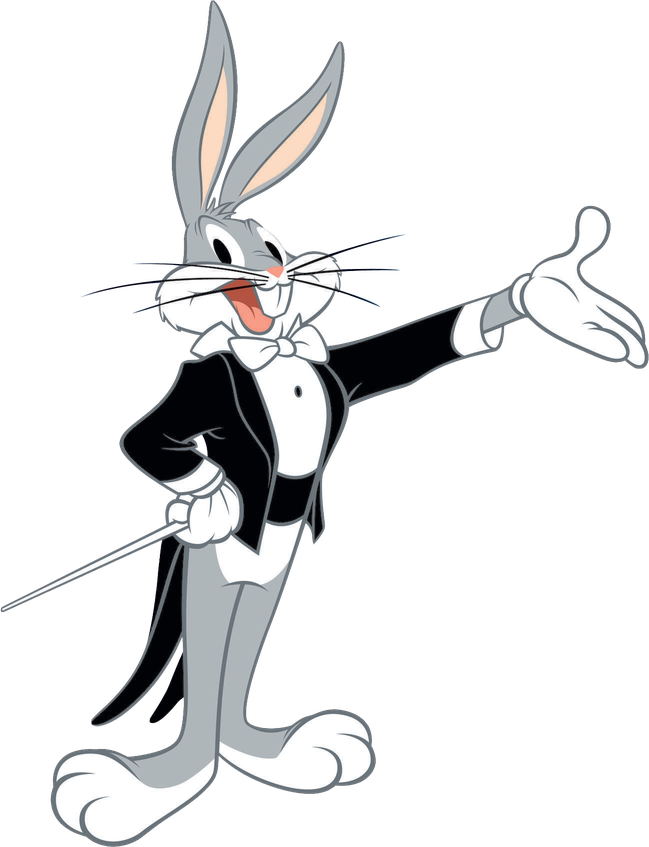 Bugs Bunny No Png (white, black, silver)