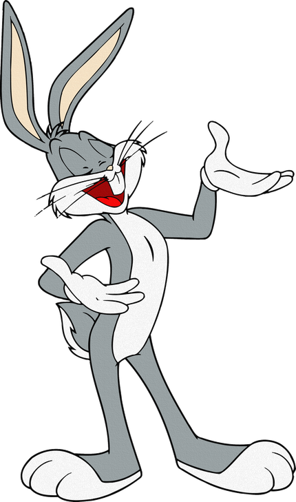 Bugs Bunny Png Transparent Image (white, black, silver, lavender, gray)