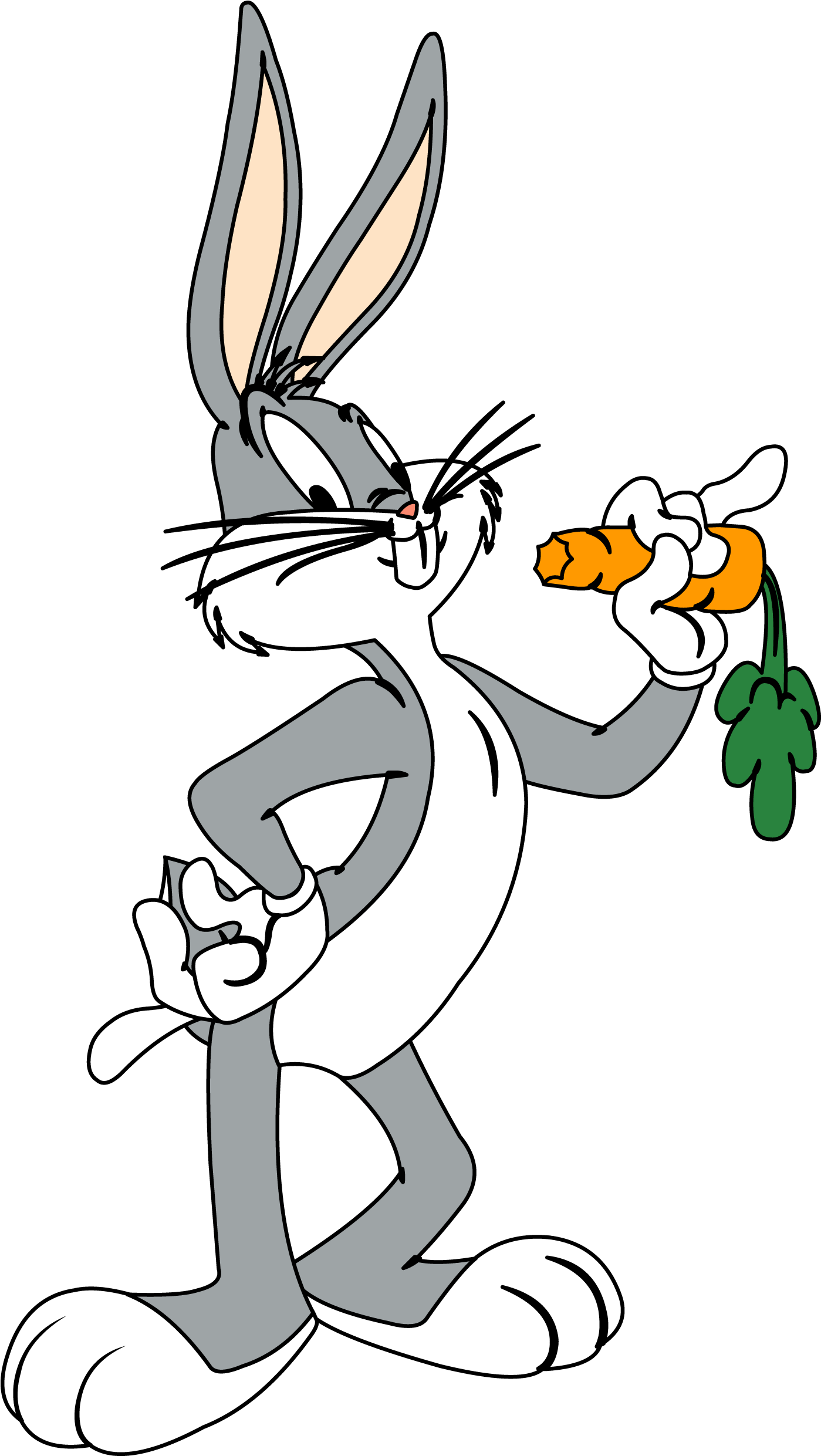 Bugs Bunny Transparent Background (white, black, silver)