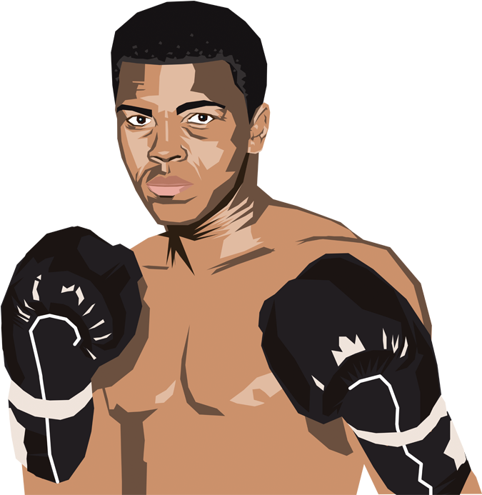 Muhammad Ali Png Photo (olive, black, salmon)