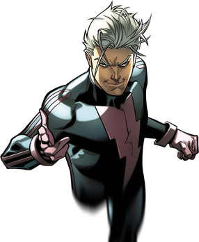 Quicksilver Marvel Png Photo (black, white)