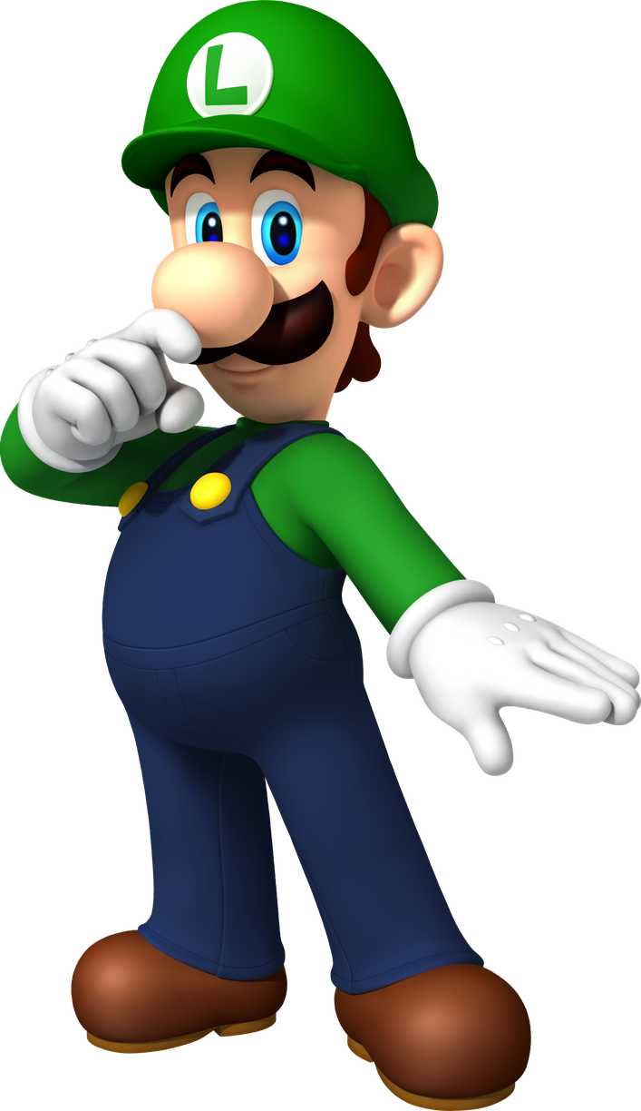 Luigi Png Pic (white, navy, black)