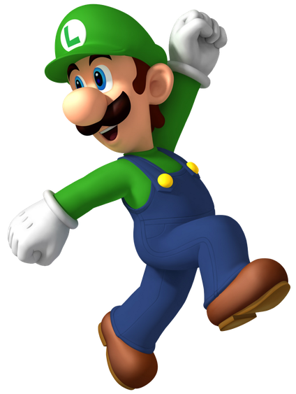 Luigi Png Transparent Image (indigo, black, teal, white, navy)