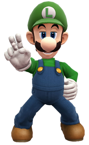 Luigi Transparent Background (navy, black, teal)