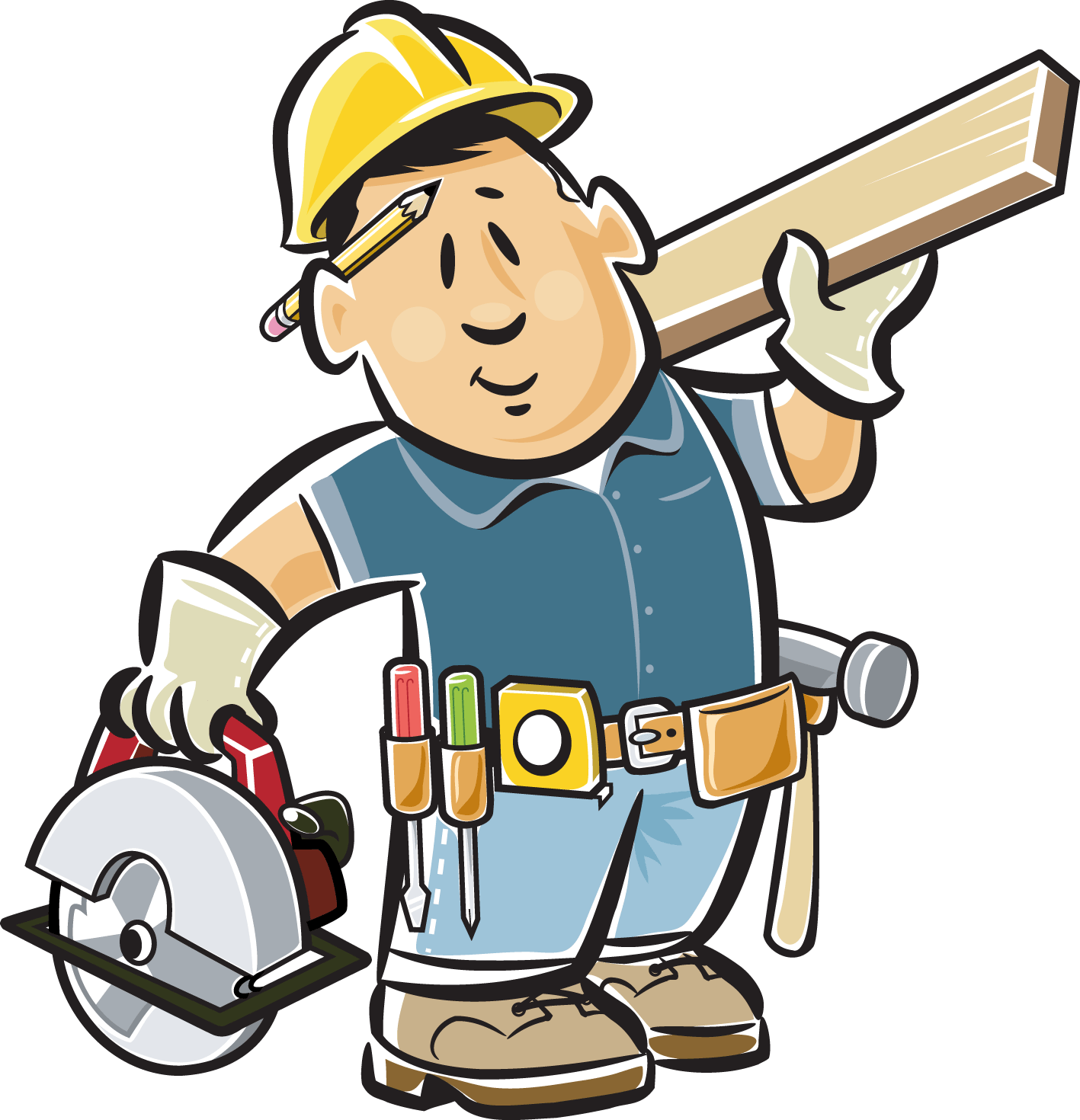 Builder Carpenter Vector Png File (white, silver, pink, lavender, gray)