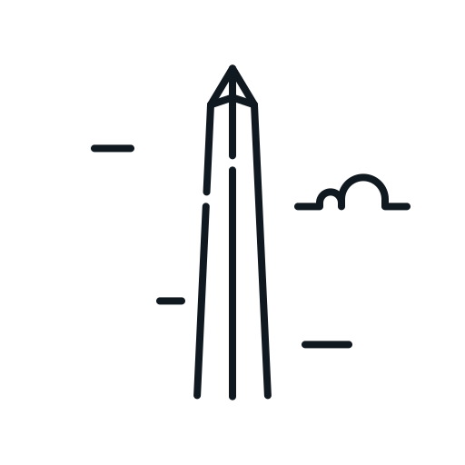 Building Landmark Monument Usa Washington Icon Free Transparent Png Icon Download (gray, indigo, black, white)