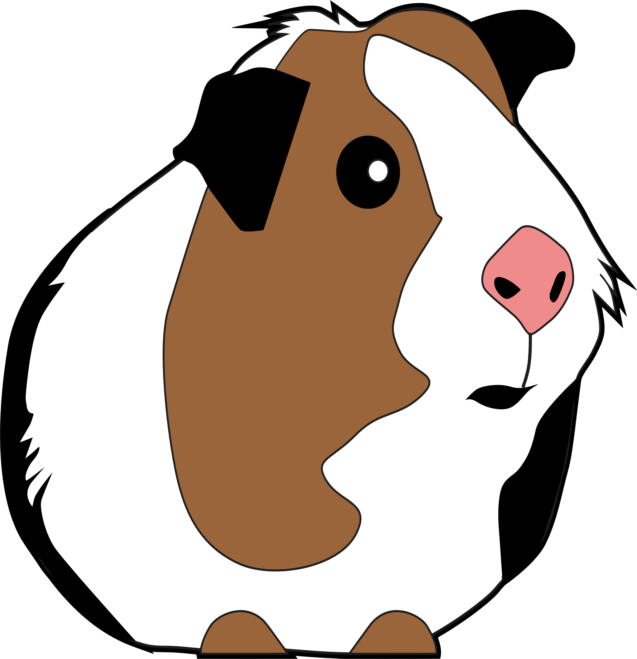 Guinea Pigs Png Isolated File (salmon, chocolate, white, gray, black)