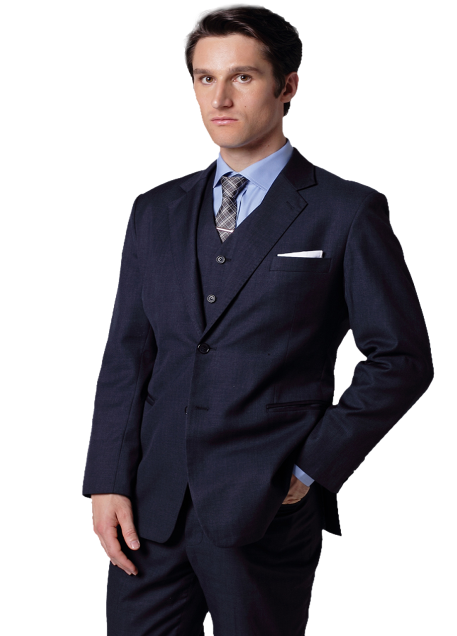 Suit (indigo, black, white)