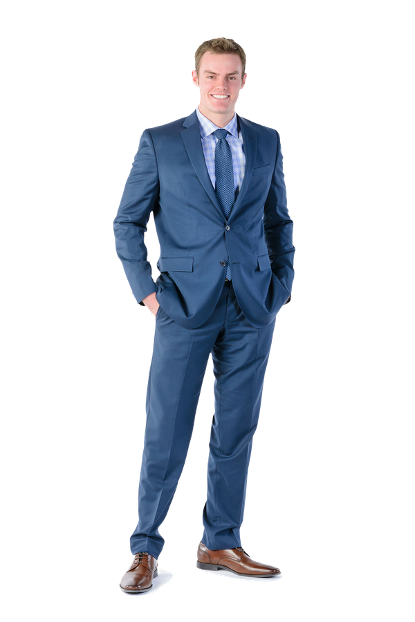 Suit Business Man Standing Png Image (black, teal, gray)