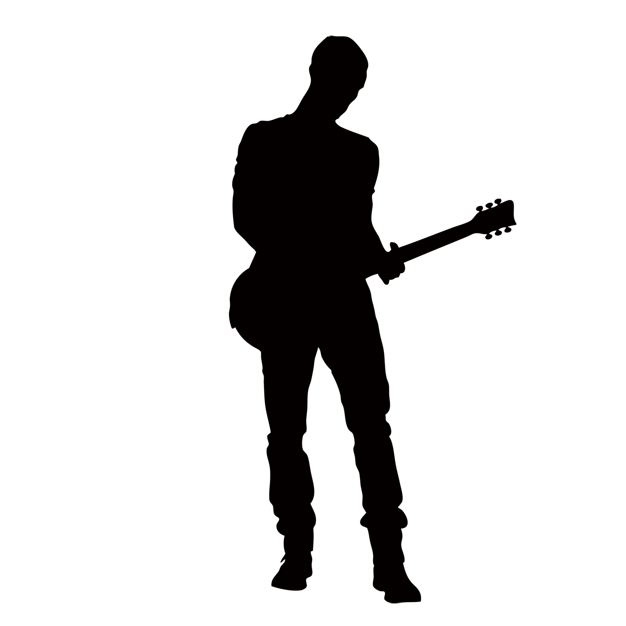 Guitarist Transparent Png (black, white)