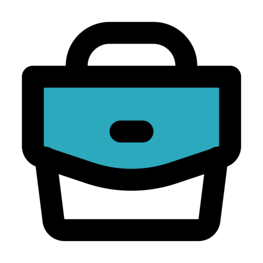 Suitcase Bag Free Png Icon (black, teal)