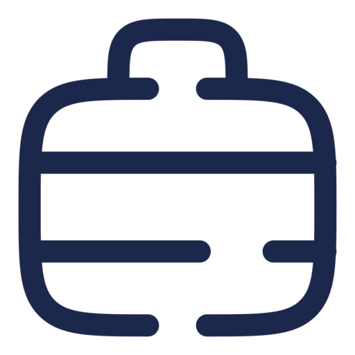 Suitcase Lines Free Png Icon (navy, black)