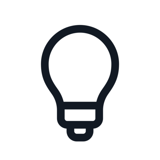 Bulb Outline Free Transparent Png Icon Download (black)