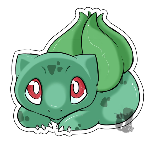 Bulbasaur Png Image (white, black, gray)