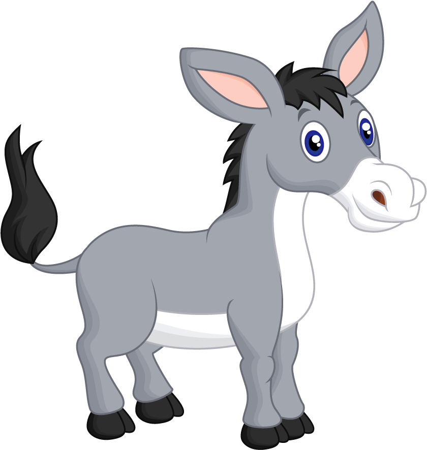 Mule Png File (white, silver, black)