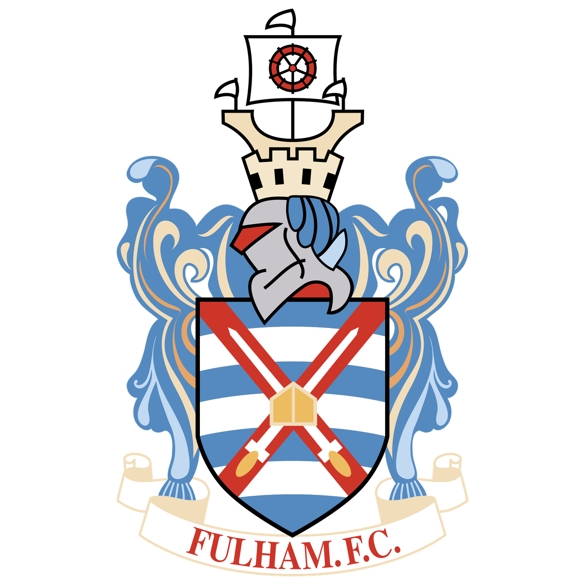 Fulham F.C Png (chocolate, white, gray, black, silver)