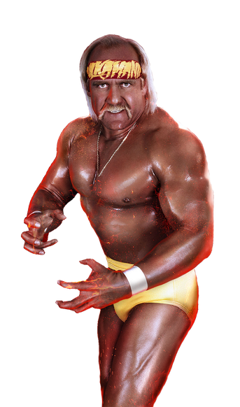 Hulk Hogan Transparent Background (white, black)