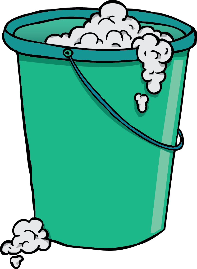 Full Bucket Png File (black, teal, lavender)