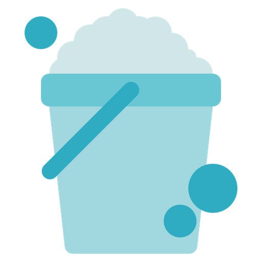 Full Bucket Png Image (black, silver, teal, lavender)