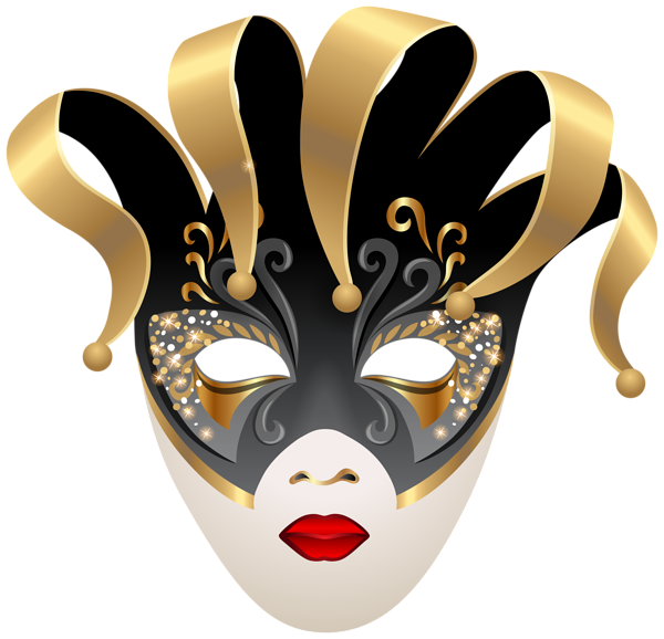 Full Face Carnival Eye Mask Png Image (beige, pink, gray, black, silver)