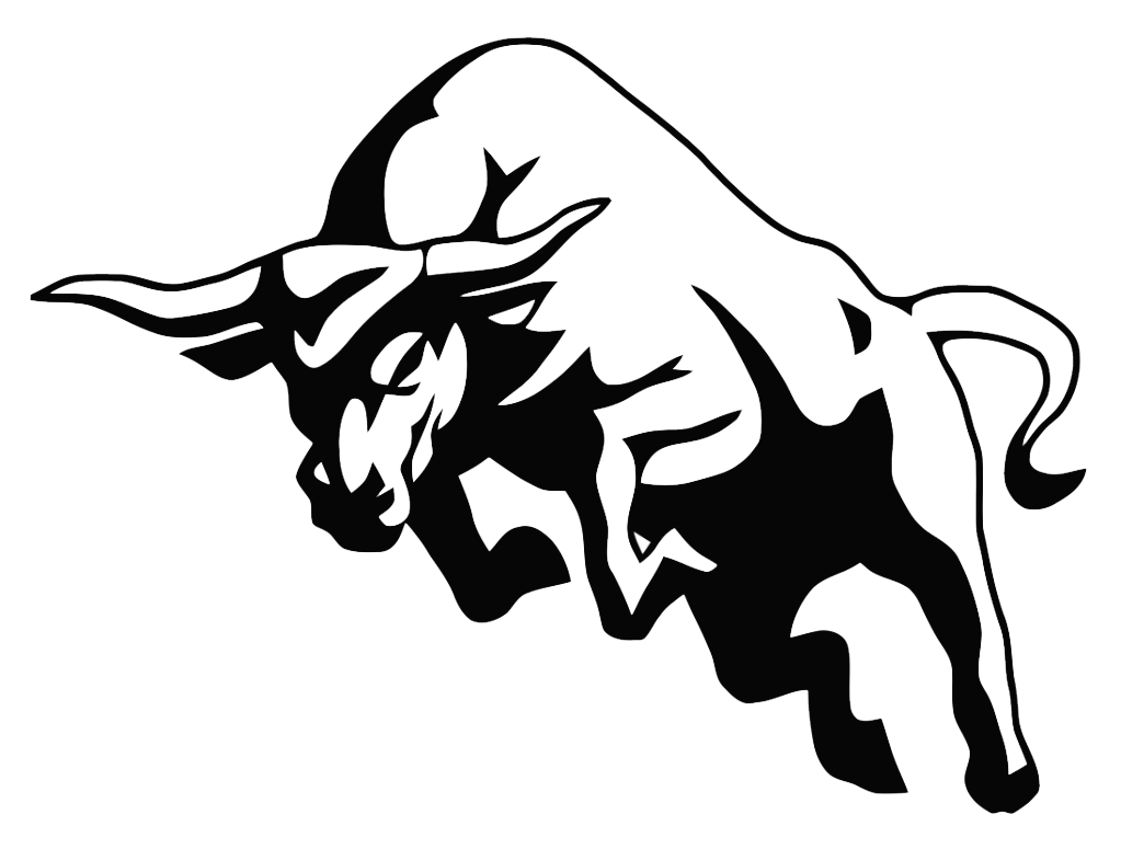 Bull Vector Png Image (black, gray)