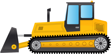 Bulldozer Background Png (olive, gold, indigo, orange, black)