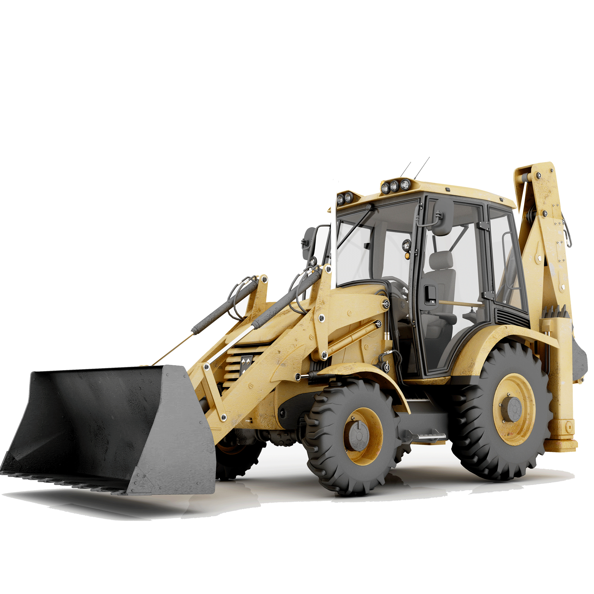 Bulldozer Png Clipart (black, gray, white, lavender)