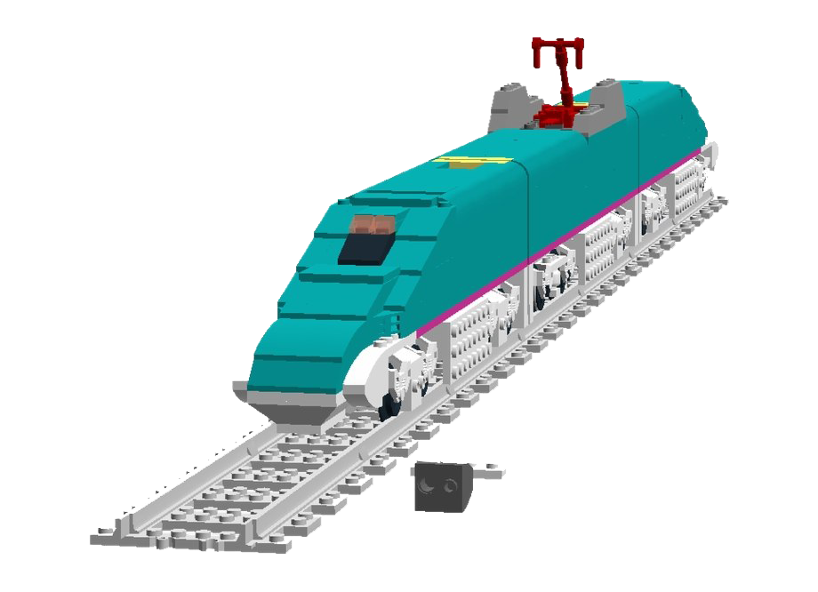 Bullet Train Png Image (teal, silver, white)